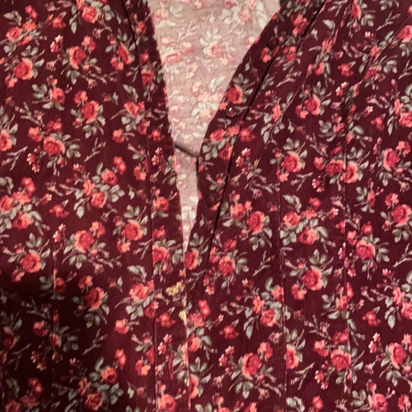 Floral Corduroy Button Down sz XL - Picture 11 of 11